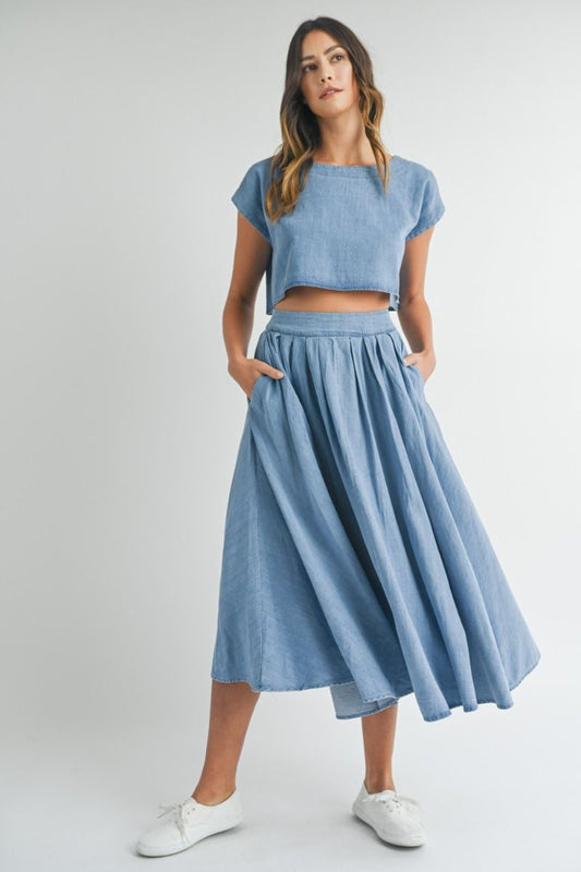 PENELOPE DENIM SKIRT SET